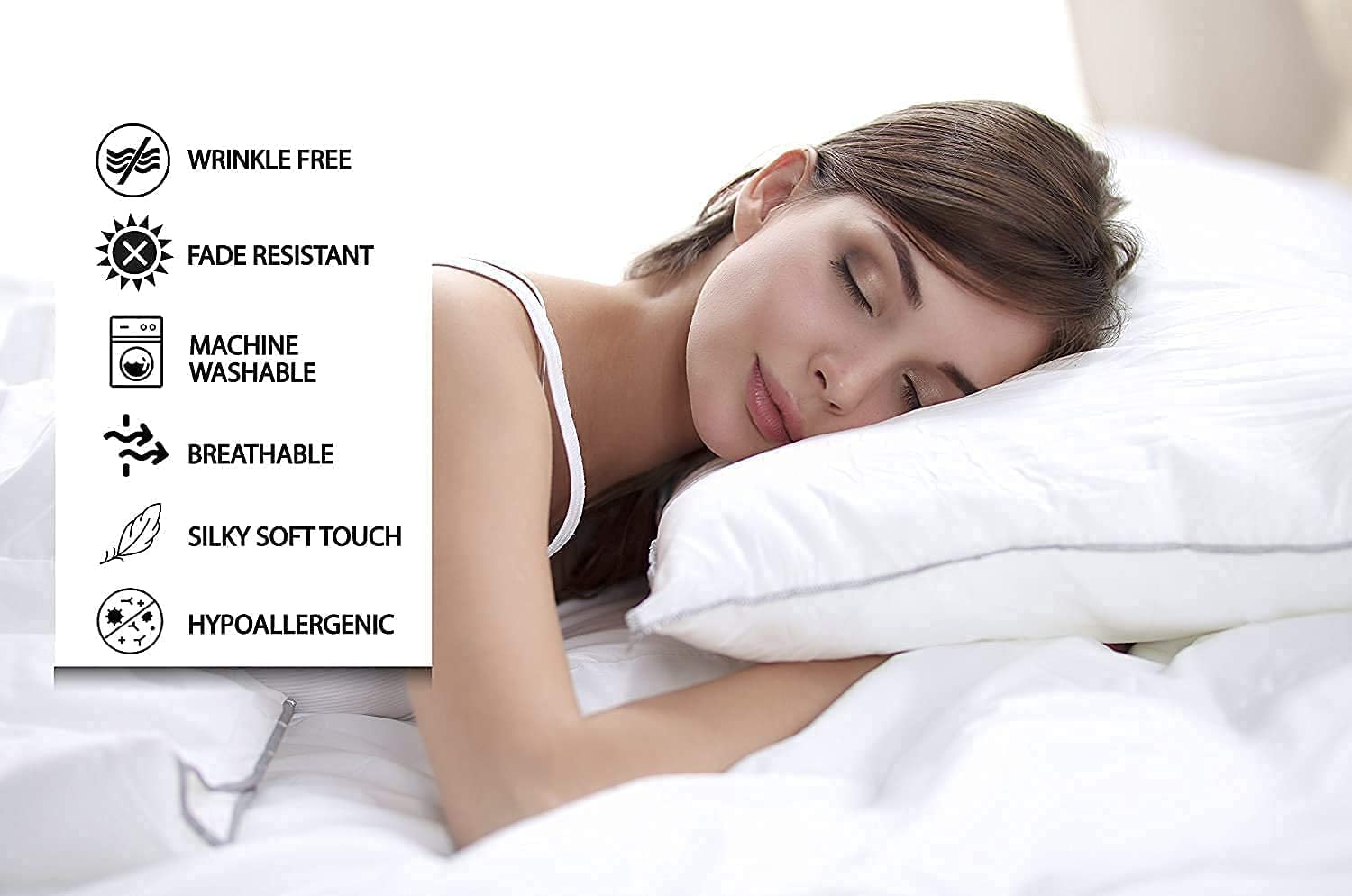 whitecottonworld Pillowcase Set of 2 King/Cal-King 20x40 Inch 600-TC Sateen Weave Pure Egyptian Cott