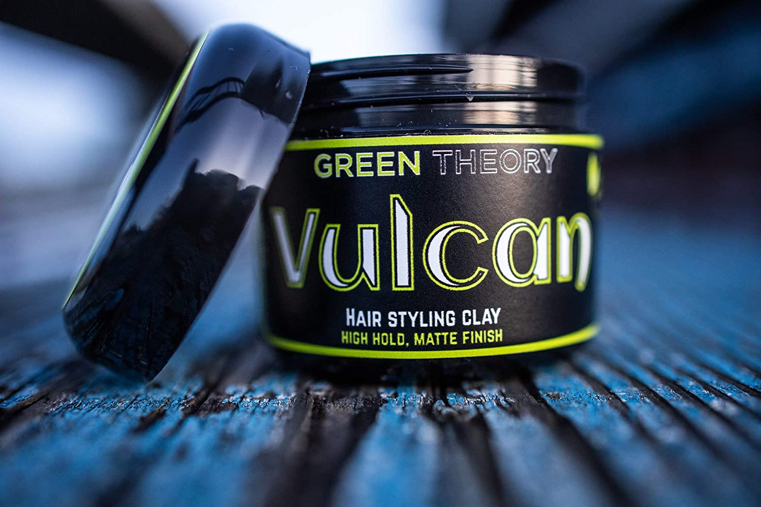 Vulcan Natural Hair Styling Clay - By Green Theory | 6 Ingredients | High Hold, Matte Finish | Mens