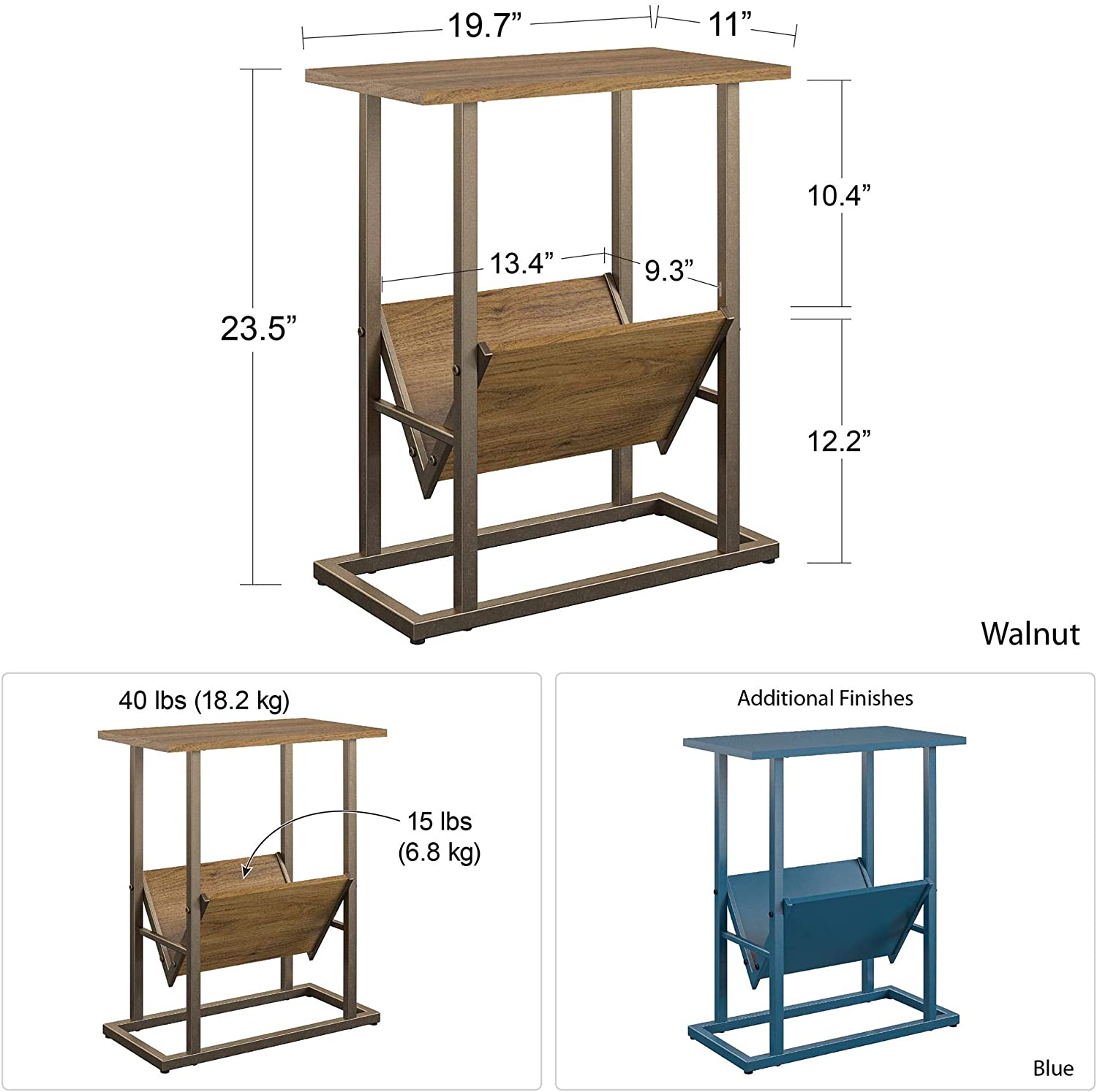 Novogratz Regal, Walnut End Table