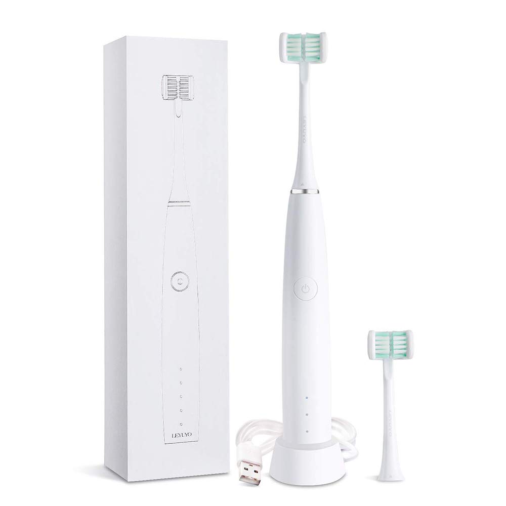 Ruimin Rechargeable Electric Toothbrush Battery Operated Toothbrush IPX7 Waterproof U-shaped Comfort