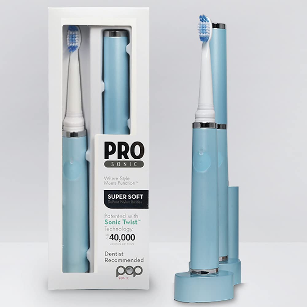 Pro Sonic Toothbrush by Pop Sonic The Ultimate Pro Sonic Toothbrush - Hawaiian Blue