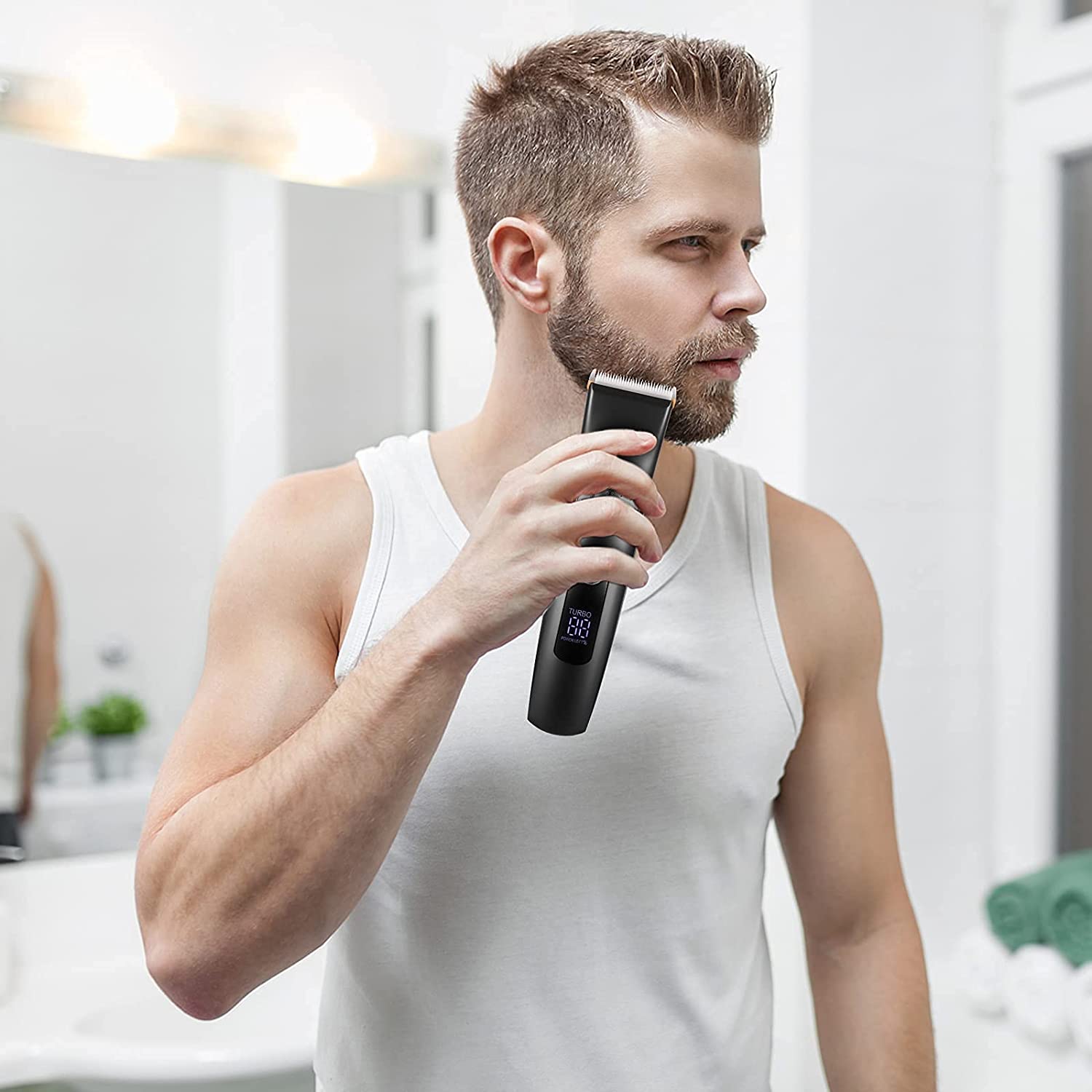 Cordless Rechargeable Hair Clipper Trimmer, 19 in 1 Pro Complete Hair Cutting Kit for Men Women Chil