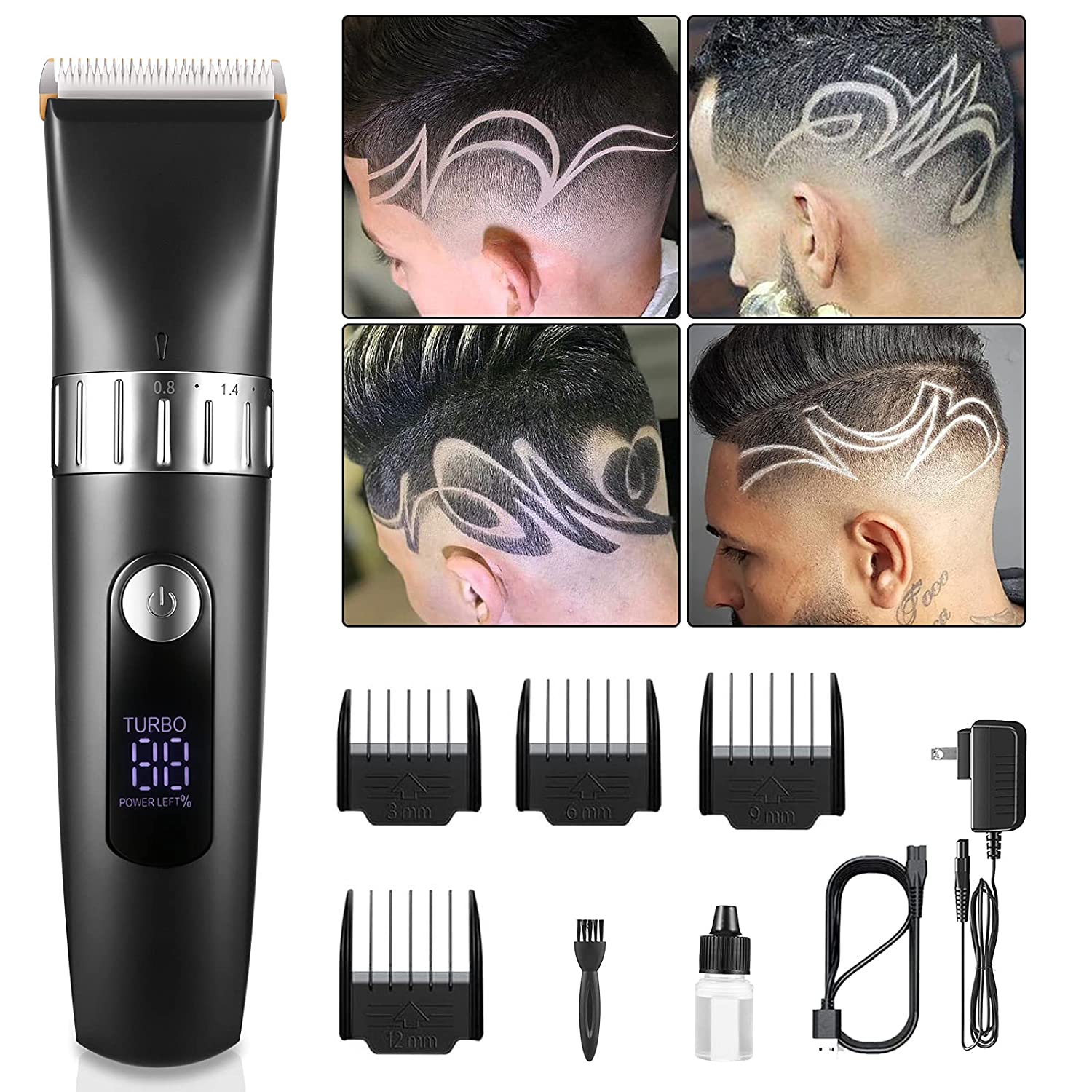 Cordless Rechargeable Hair Clipper Trimmer, 19 in 1 Pro Complete Hair Cutting Kit for Men Women Chil
