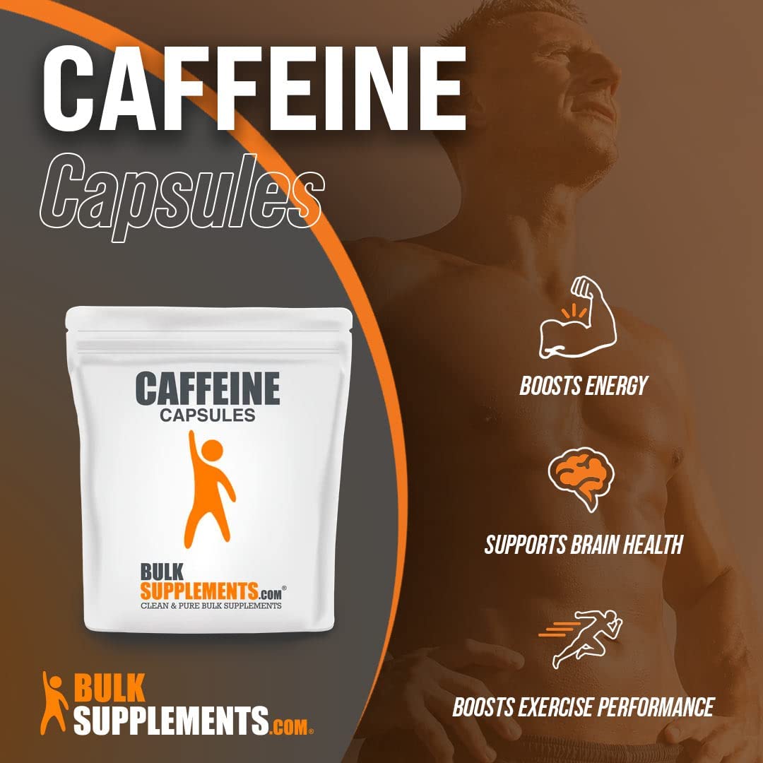 BulkSupplements.com Caffeine Capsules (200 mg) - Caffeine Supplements - Caffeine Pills - Caffeine Ta