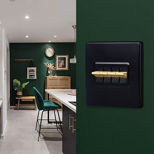 Modeen 86 Type Panel Retro Wall Lamp Toggle Switch 1-4 Gang 2 Way Toggle Switch Black Retro Switch P
