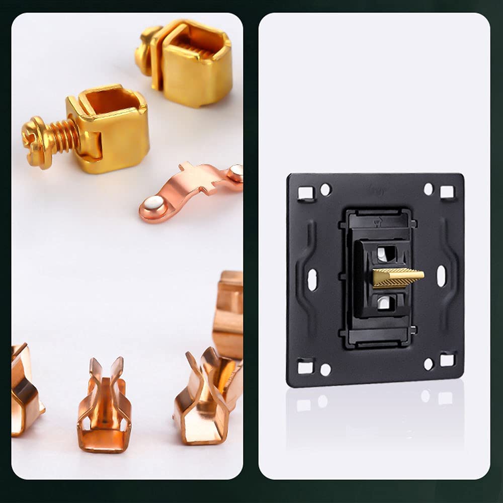 Modeen 86 Type Panel Retro Wall Lamp Toggle Switch 1-4 Gang 2 Way Toggle Switch Black Retro Switch P