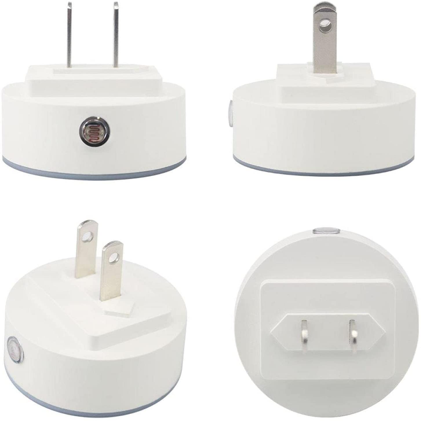 2 Pack Bedside Night Lamp with Super Dusk to Dawn Sensor Mini Warm White LED Night Light Automatic O