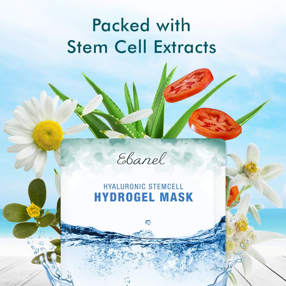 Ebanel 10-Pack Hydrogel Collagen Mask for Face, Instant Brightening Hydrating Face Mask Sheet Mask f