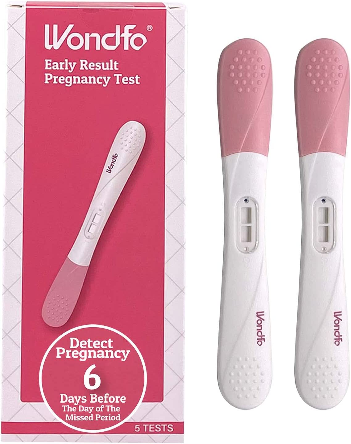 Wondfo Pregnancy Test Early Result 5 Pack - Extra Sensitive HCG Urine Midstream Test 10 MIU - Detect