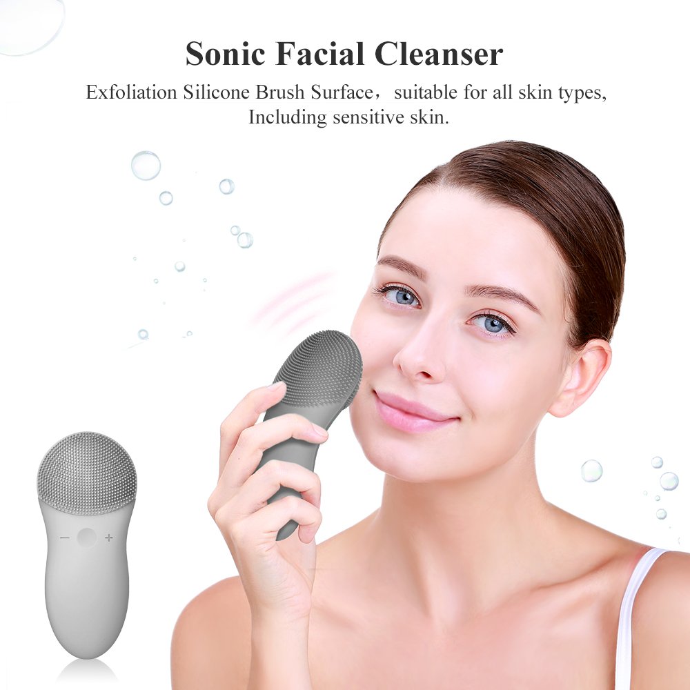 TOUCHBeauty Silicone Facial Cleansing Brush Sonic Face Brush Complete Facial Exfoliating Brush Spa S