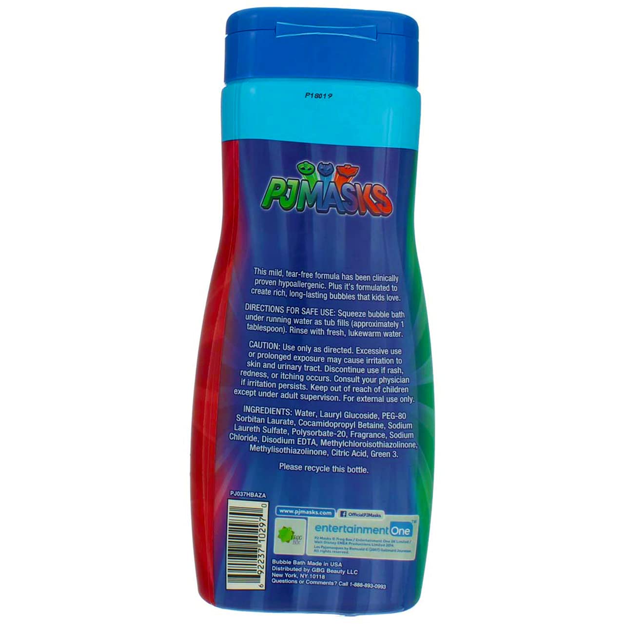 Pj Masks Bubble Bath 24 Ounce Brave Berry Scented (710ml) (3 Pack)