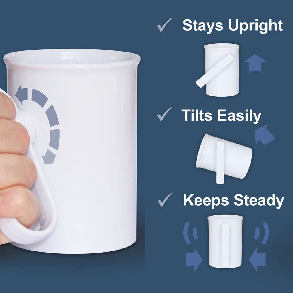 NRS Hand Steady Mug with Easy Drinking Cup Aid by NRS Healthcare by NRS Healthcare