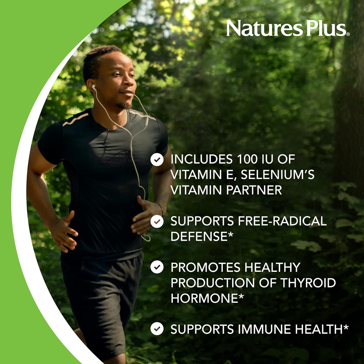 NaturesPlus Super Selenium Complex - 200 mcg, 90 Vegetarian Tablets - Essential Mineral Supplement w