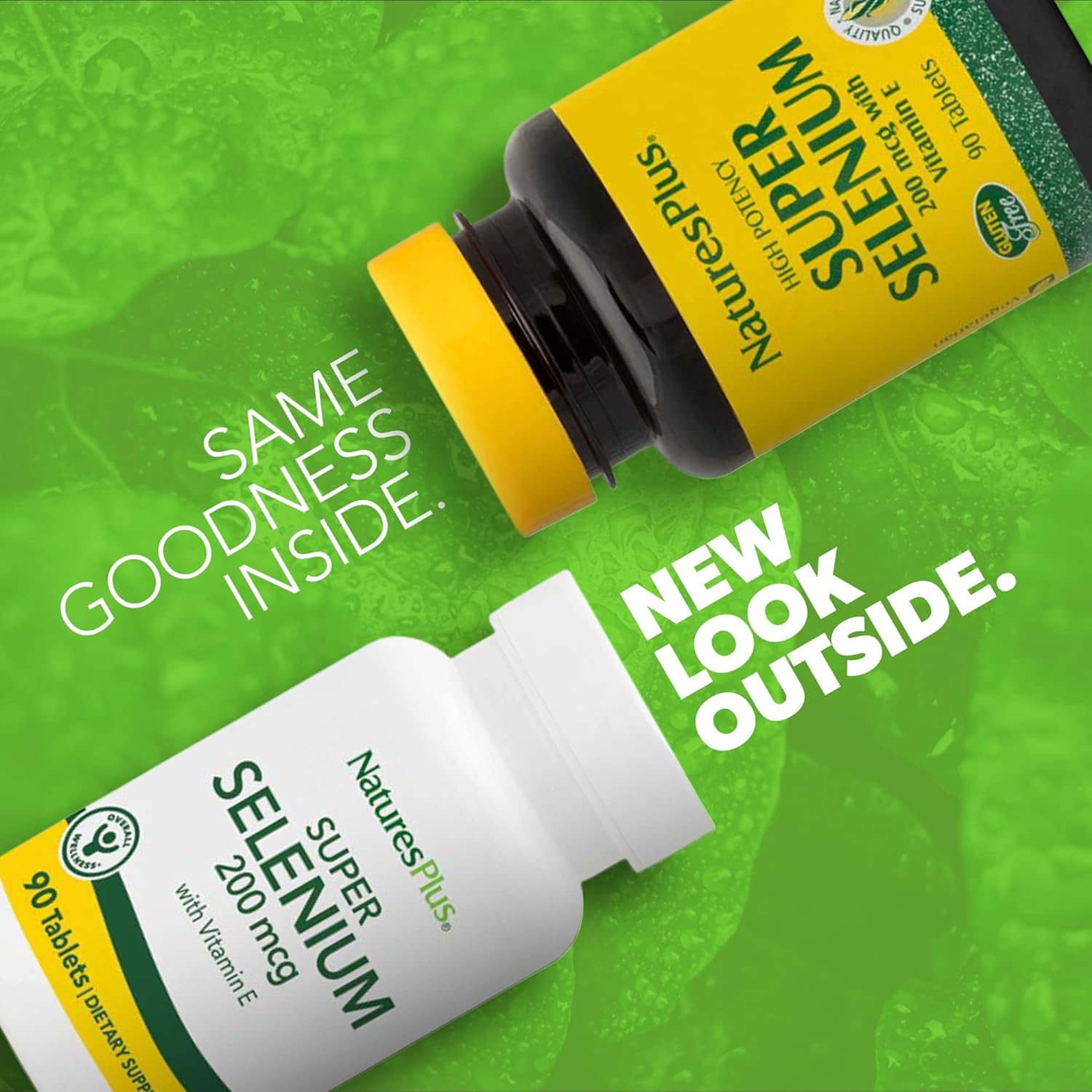 NaturesPlus Super Selenium Complex - 200 mcg, 90 Vegetarian Tablets - Essential Mineral Supplement w