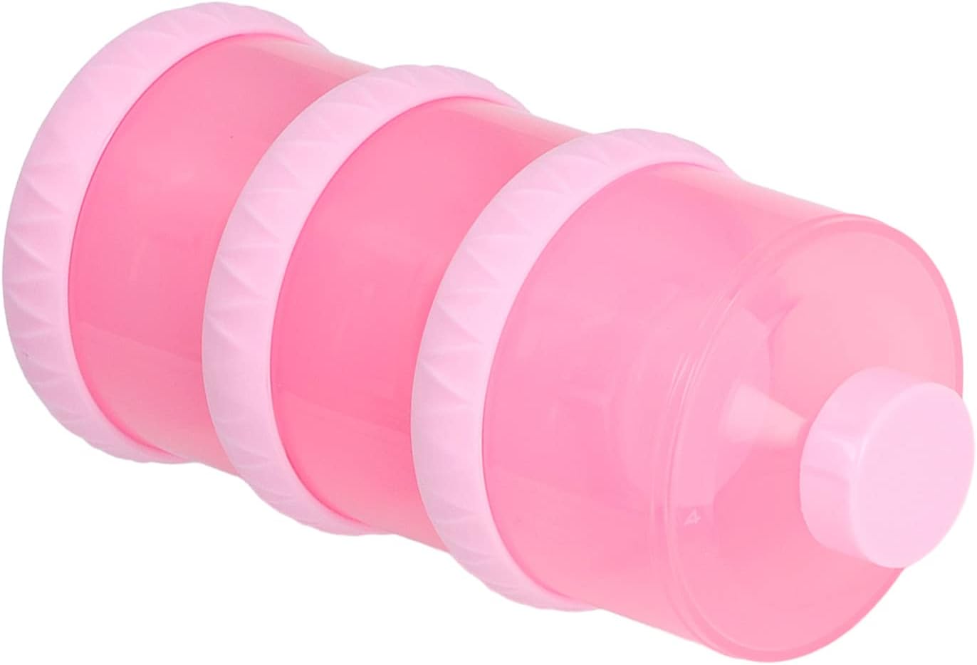 Eujgoov Powder Container, 3 Layers Pink Clear Containers Jars Washable Powdered Sugar Bread Storage 