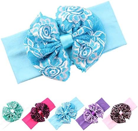 Stopdita Baby Unisex Accessories Headband Lace Baby Knot Hair Baby Care Box (Blue,Purple,White,HotPi