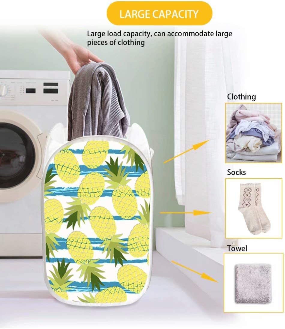 GOSTONG Shine Mermaid Print Collapsible Pop up Laundry Hamper Bin to Storage Dirty Clothes Basket