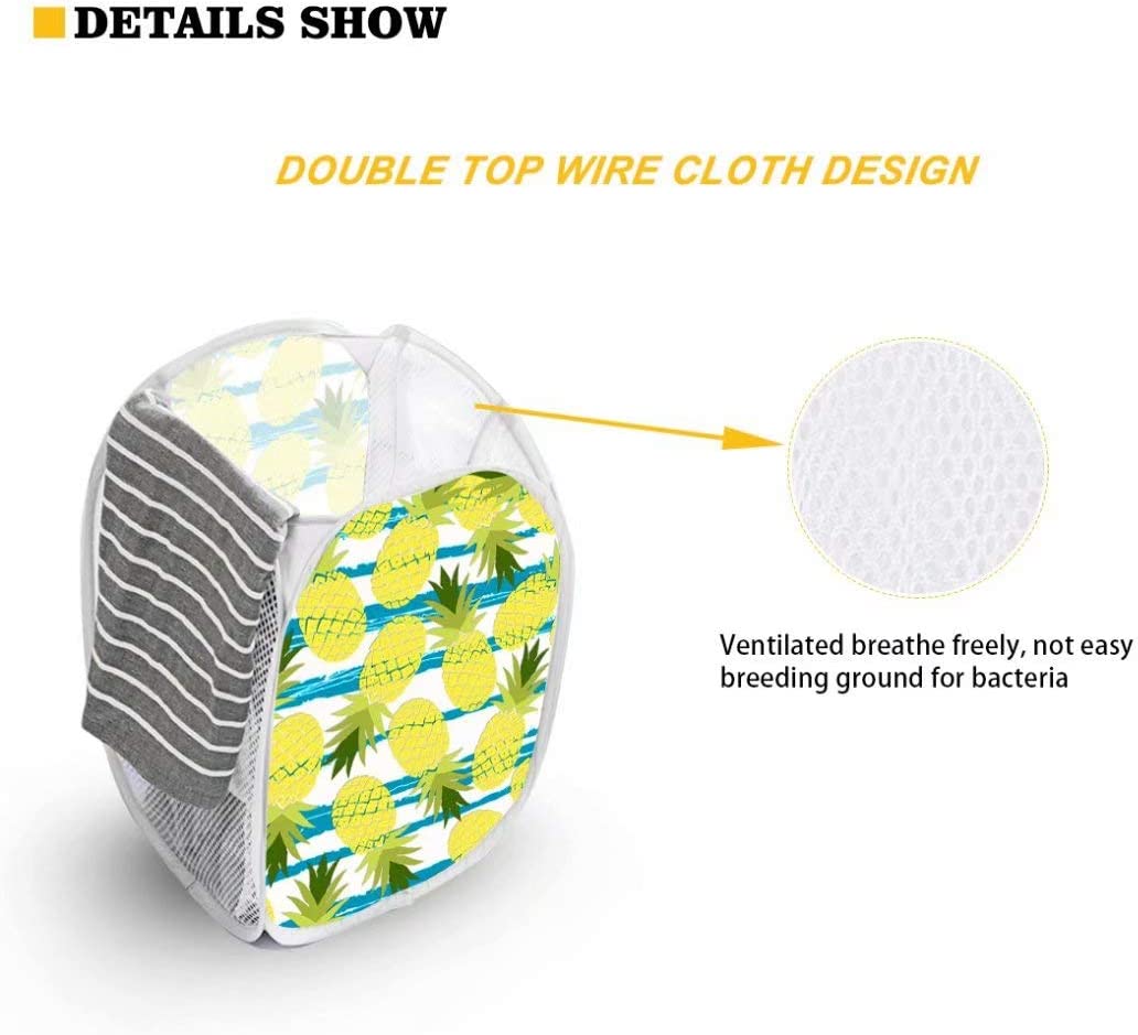 GOSTONG Shine Mermaid Print Collapsible Pop up Laundry Hamper Bin to Storage Dirty Clothes Basket