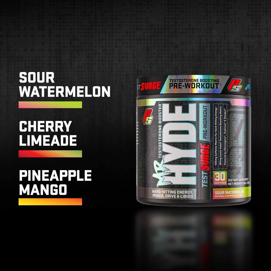 ProSupps Mr. Hyde Test Surge Pre Workout for Men and Women - High Stim Pre Workout Powder Drink with