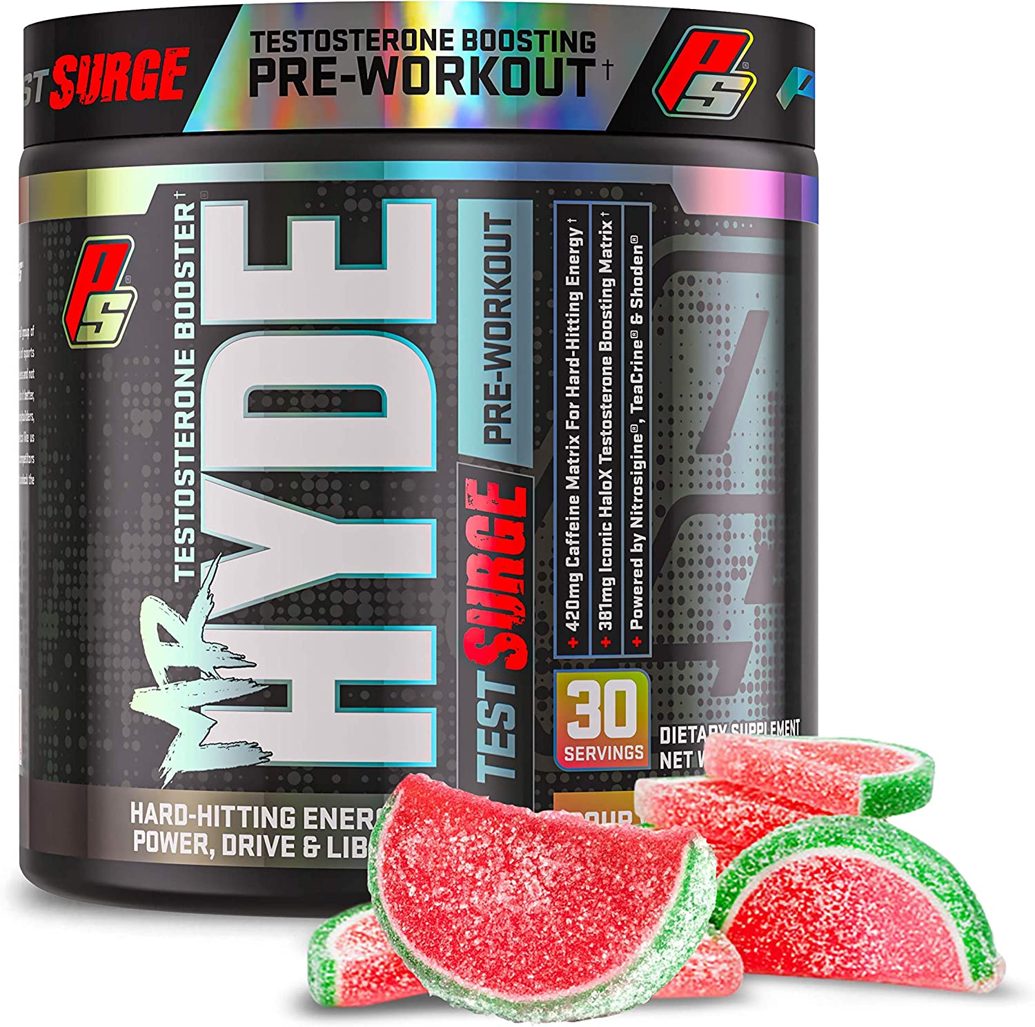 ProSupps Mr. Hyde Test Surge Pre Workout for Men and Women - High Stim Pre Workout Powder Drink with