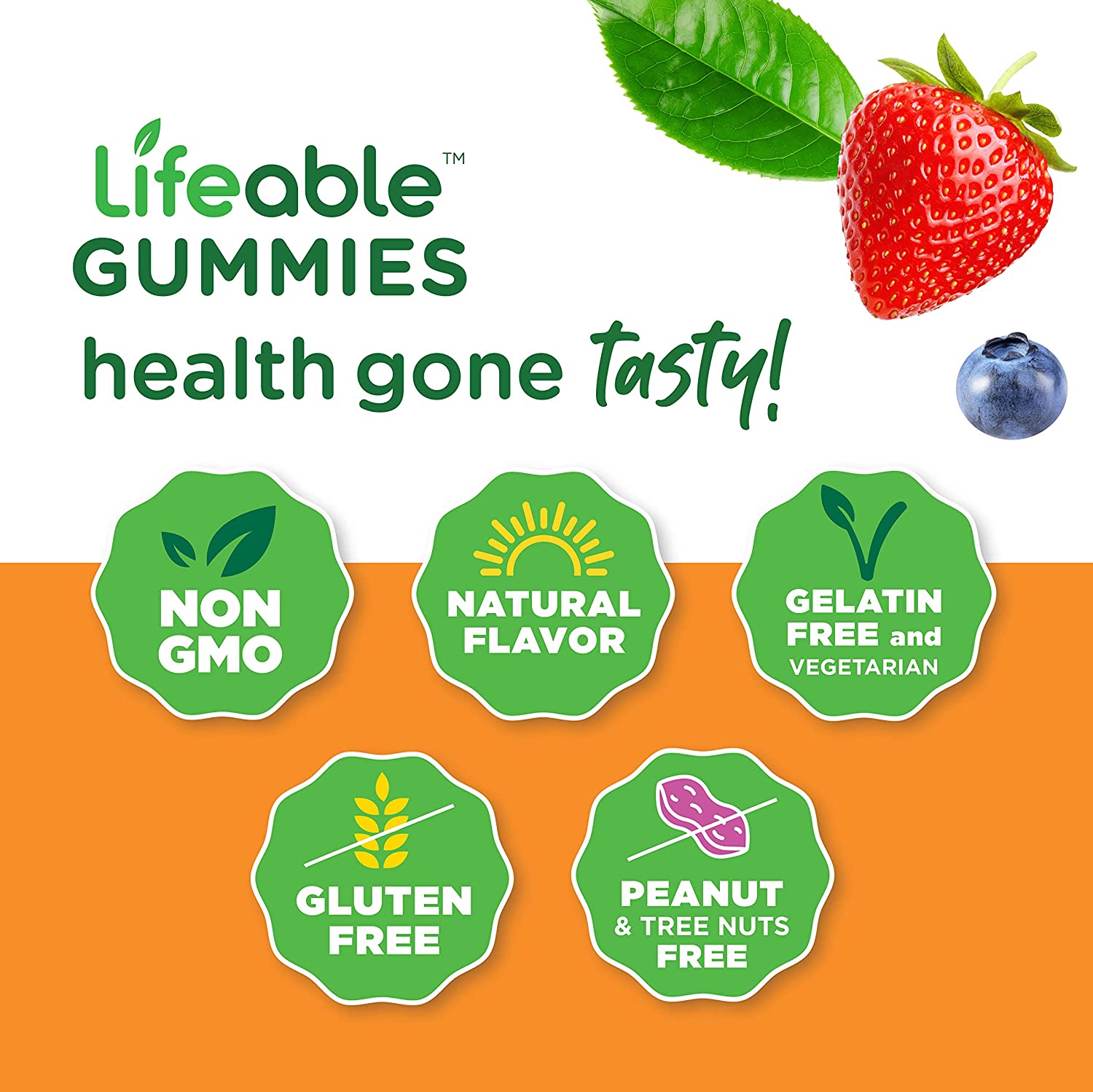 Lifeable Zinc 50mg Gummies - Great Tasting Natural Flavor Gummy Supplement - Gluten Free, Vegetarian
