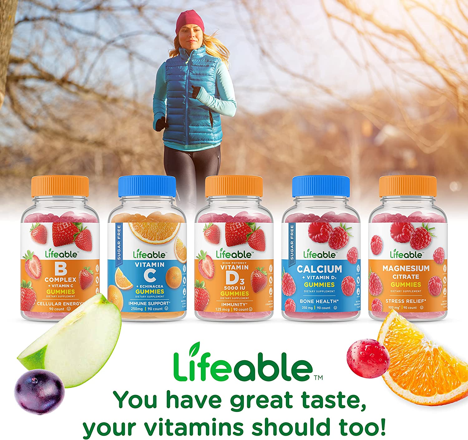 Lifeable Zinc 50mg Gummies - Great Tasting Natural Flavor Gummy Supplement - Gluten Free, Vegetarian