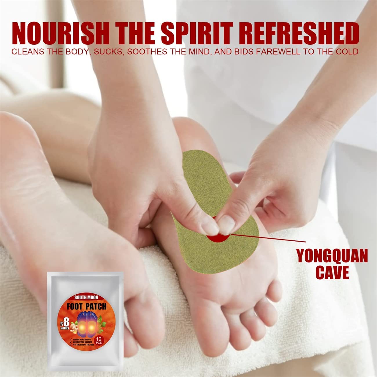 LELEBEAR Anti-Cellulite Heating Ginger Foot Patch, Self-Heating Ginger Patch for Lymph, Improve Slee