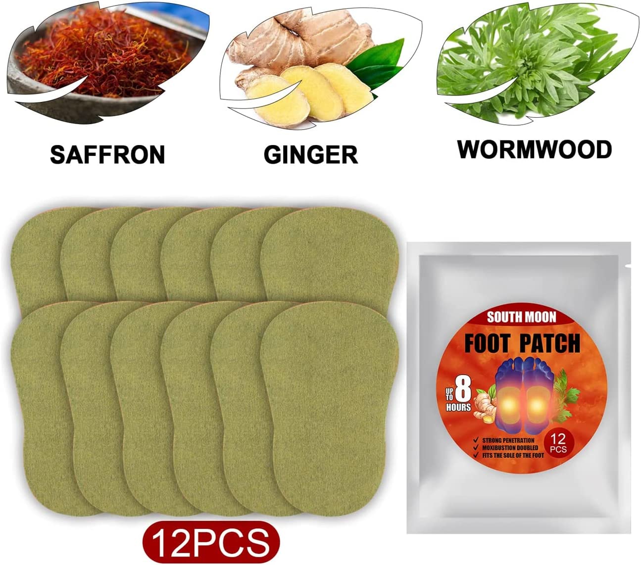 LELEBEAR Anti-Cellulite Heating Ginger Foot Patch, Self-Heating Ginger Patch for Lymph, Improve Slee