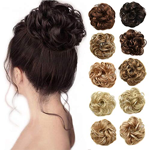 LYRICAL HAIR Bun Hair Piece For Women Curly Messy Synthetic Chignon For Lady Updo Scrunchies Hair Ex