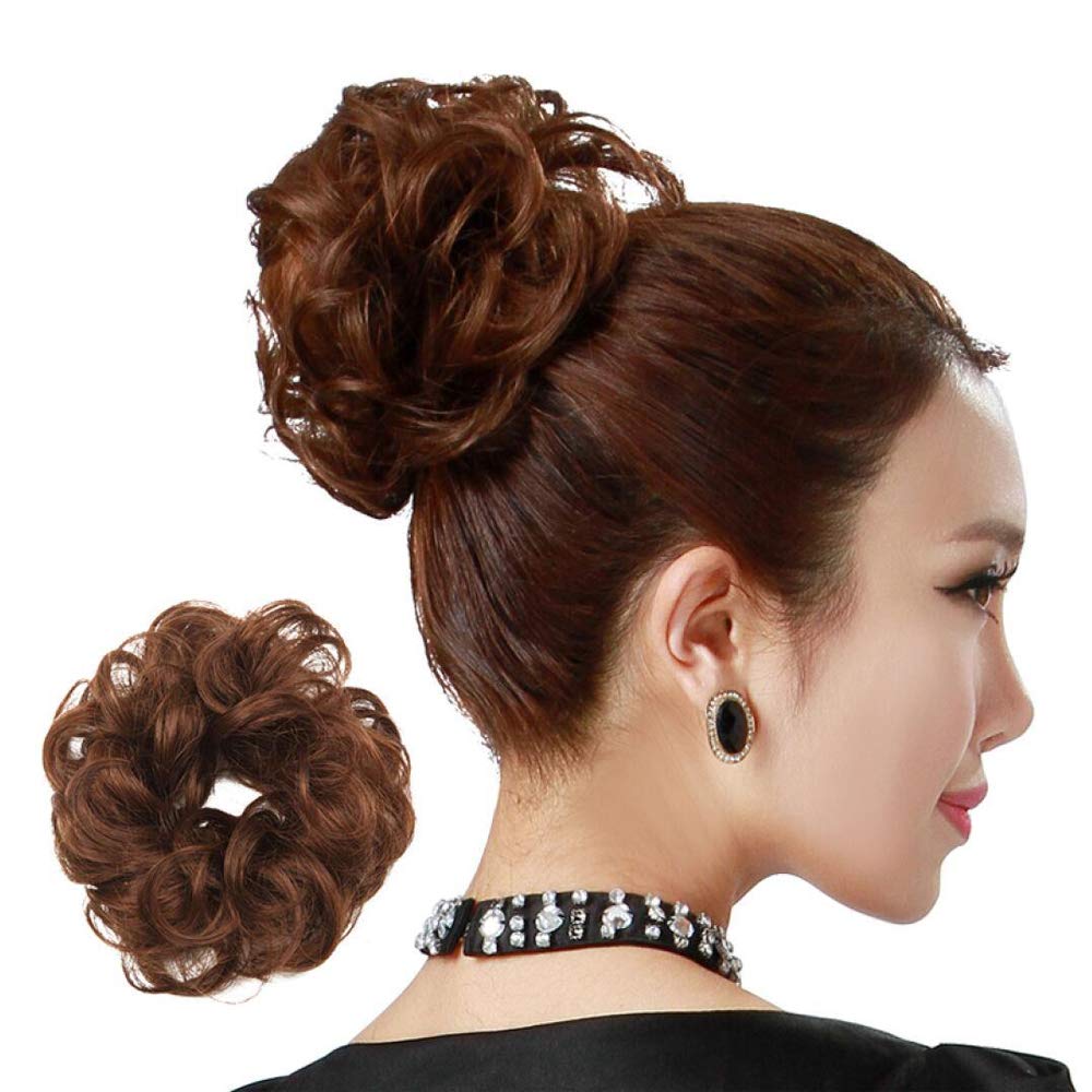 LYRICAL HAIR Bun Hair Piece For Women Curly Messy Synthetic Chignon For Lady Updo Scrunchies Hair Ex