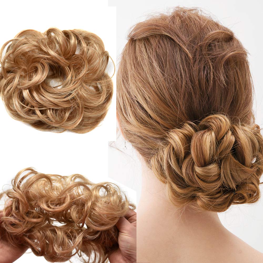 LYRICAL HAIR Bun Hair Piece For Women Curly Messy Synthetic Chignon For Lady Updo Scrunchies Hair Ex