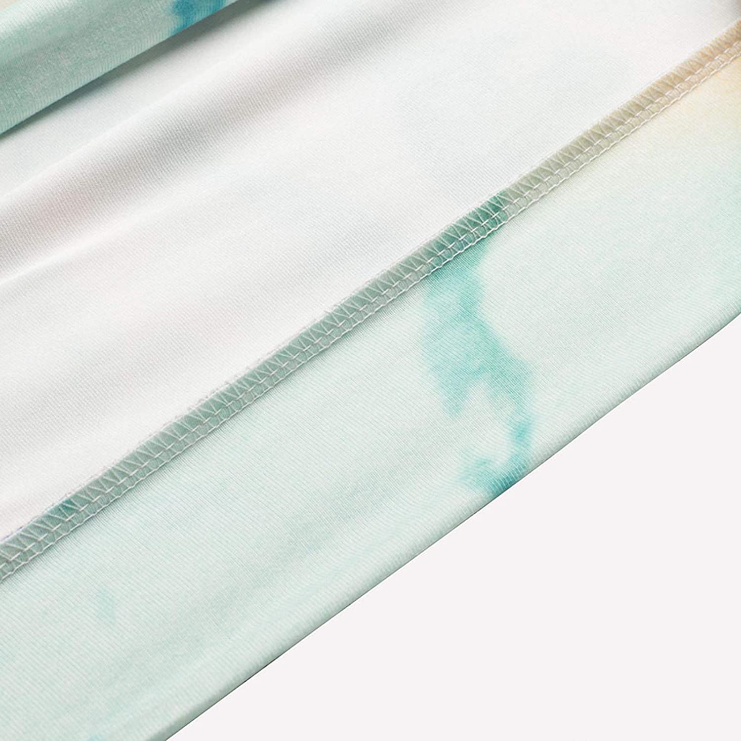 Tie Dye Hooded Sweatshirt Womens Casual Long Sleeve Colorblock Tops Crewneck Lightweight Pullover Ho