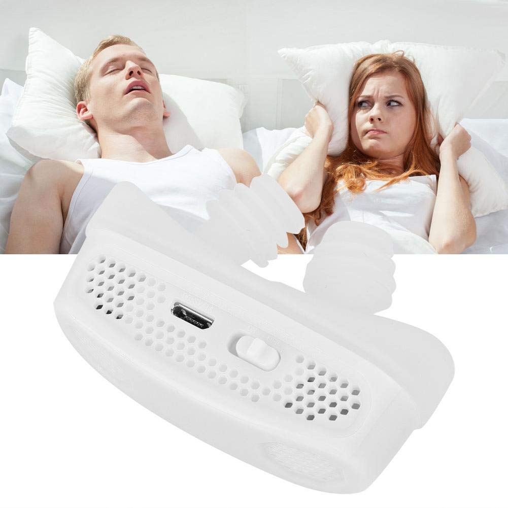 Qkiss USB Anti Snoring Device, Anti Snoring Nasal Dilator, Anti Snoring Respirator(White)