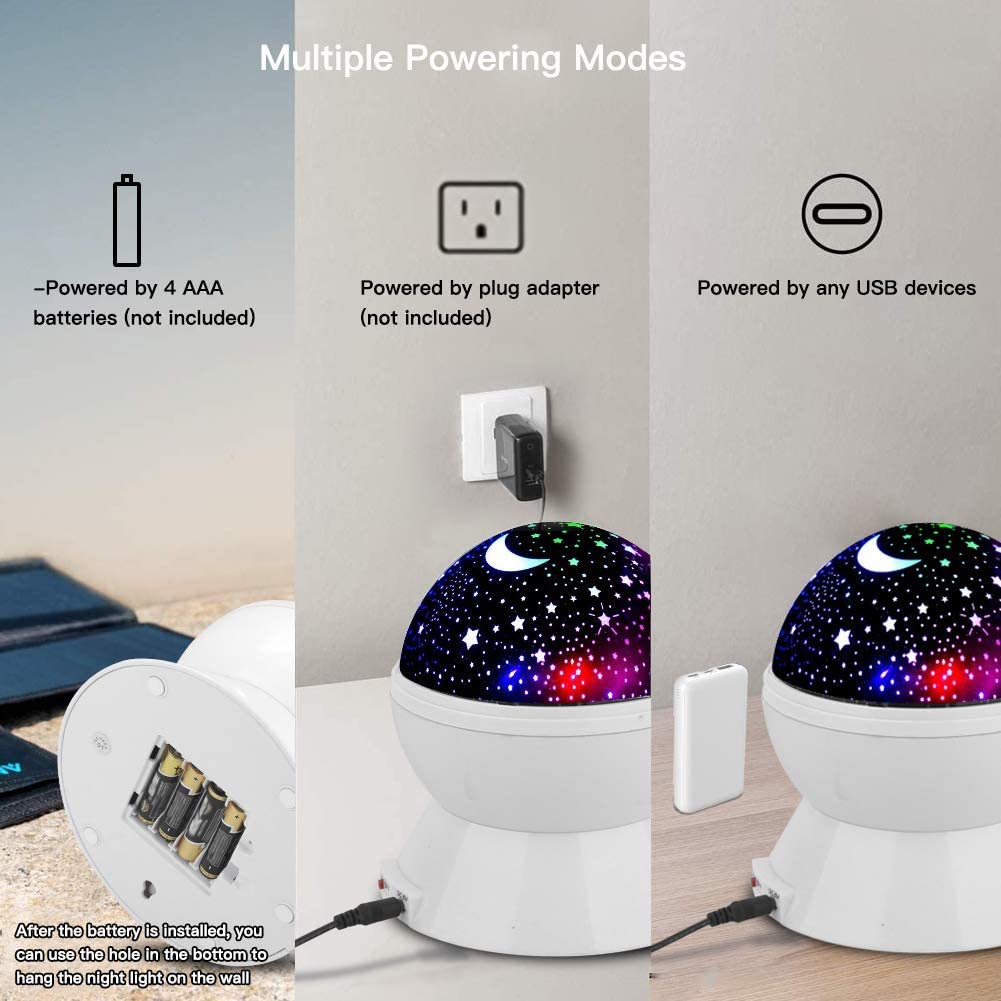 Girls Toys Age 6-8 ,ANTEQI Star Projector Night Lights Birthday Gifts for 2 3 5+ Year Old Girls Boys