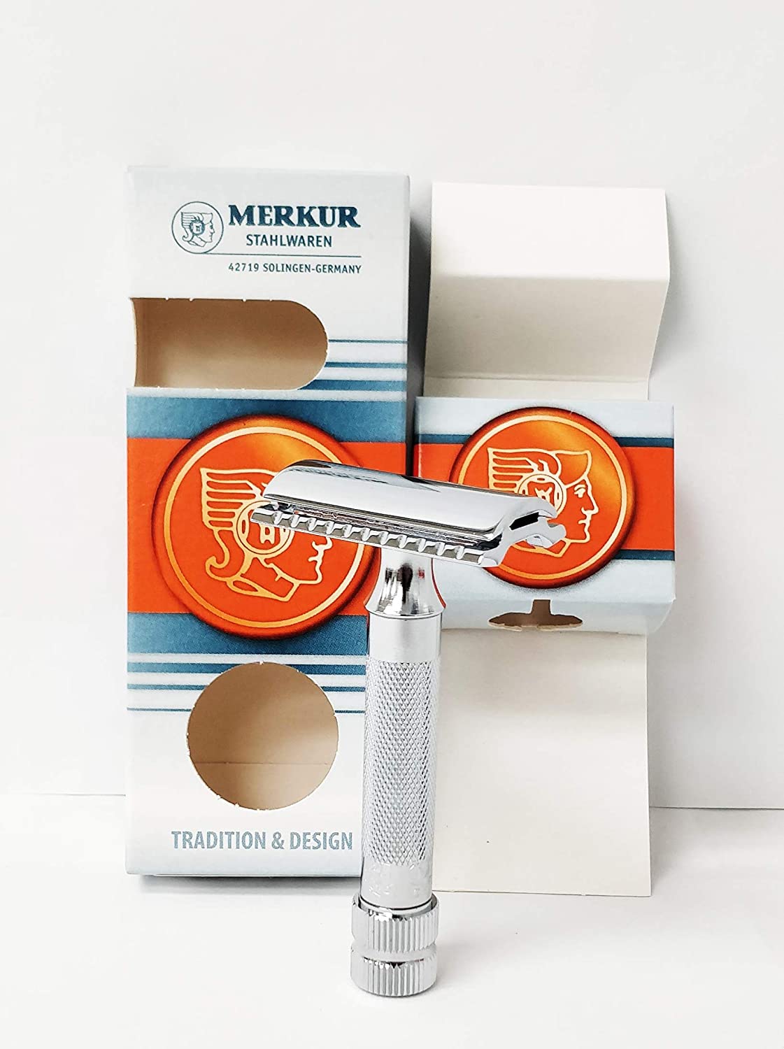 Merkur Mk34c Double Edge Razor with Heavy Duty Short Handle