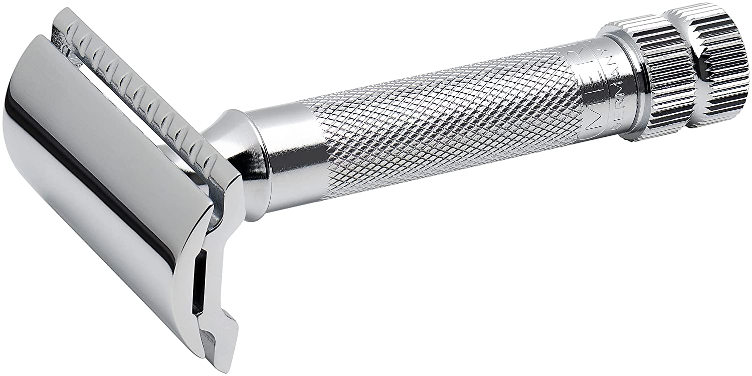 Merkur Mk34c Double Edge Razor with Heavy Duty Short Handle
