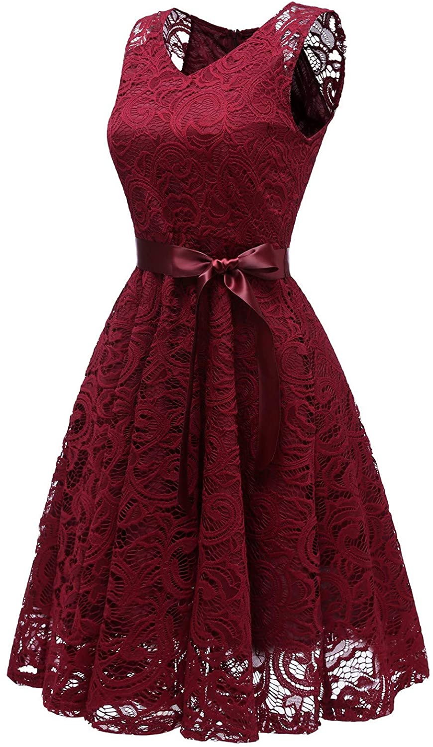 haoricu Women Summer Casual Off Shoulder Short Sleeve Lace Irregular Hem Party Dress