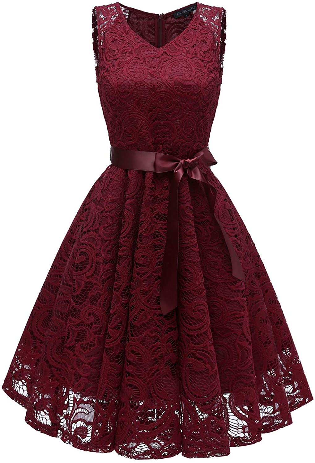 haoricu Women Summer Casual Off Shoulder Short Sleeve Lace Irregular Hem Party Dress