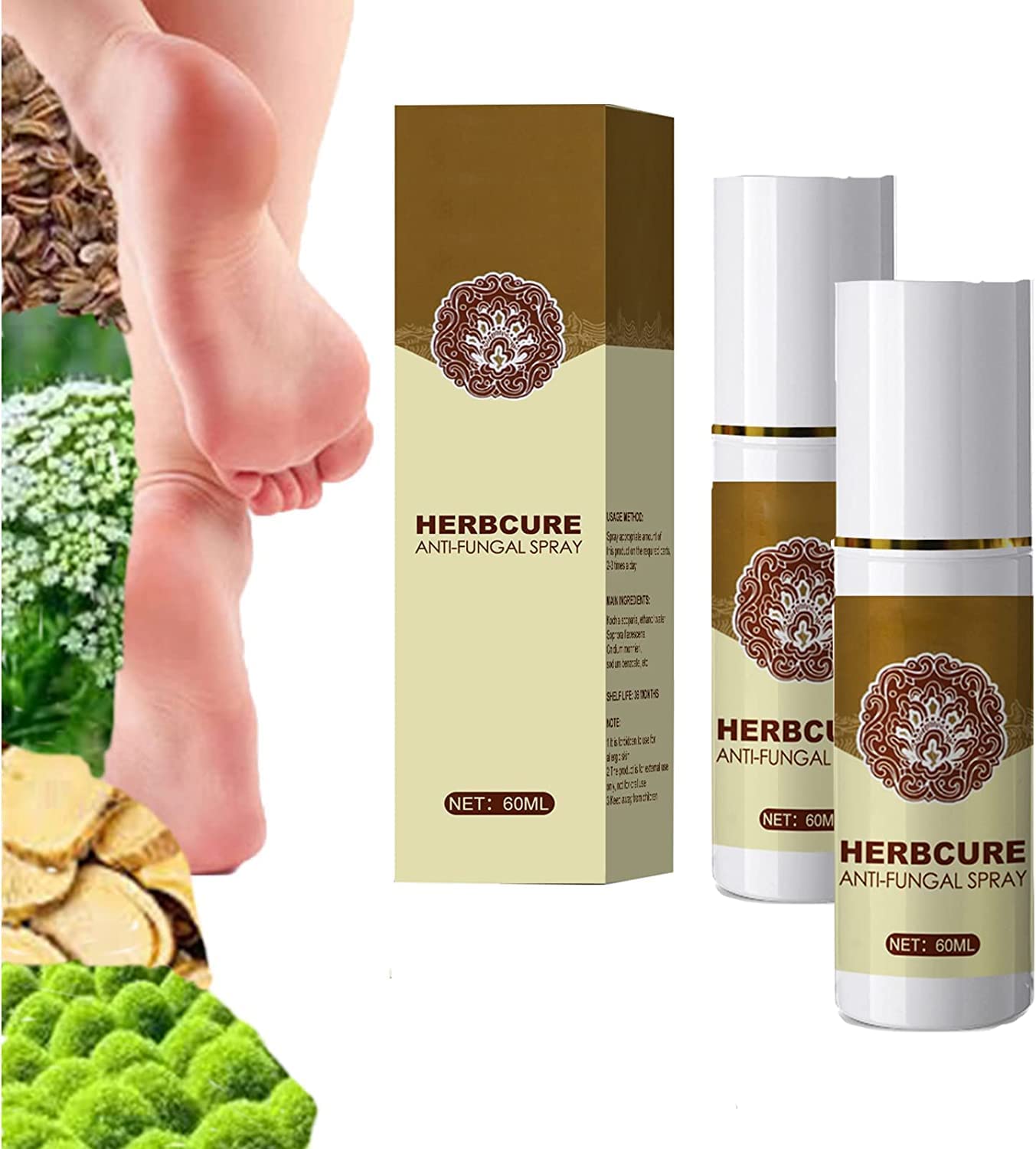 Fungal Combat Feet Spray, 60ml Anti Fungal Infections Athlete