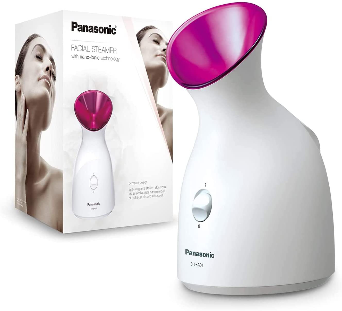 Panasonic Nano Ionic Compact Design with One-Touch Operation Facial Steamer with Ultra-Fine Steam - 