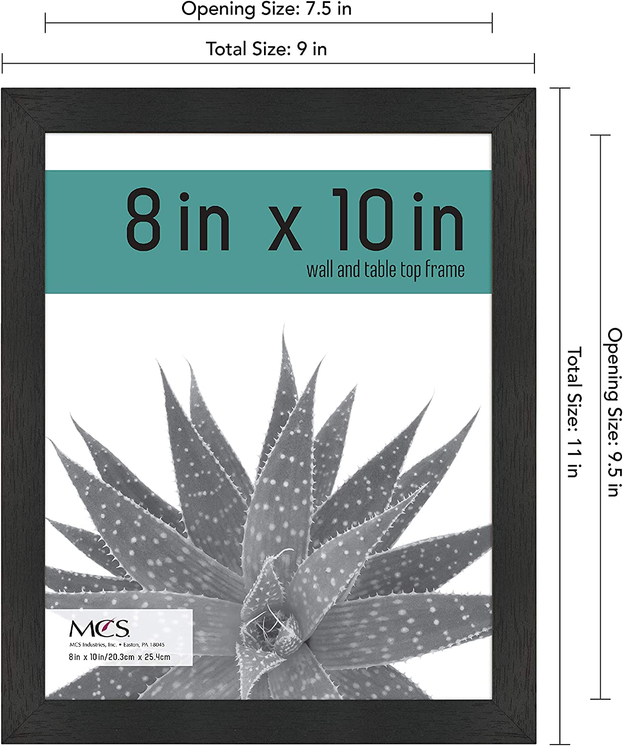 MCS Essential Frame, Black Woodgrain, 8 x 10 in, 12 pk