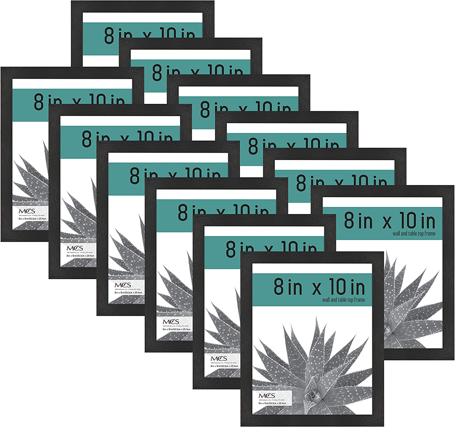 MCS Essential Frame, Black Woodgrain, 8 x 10 in, 12 pk