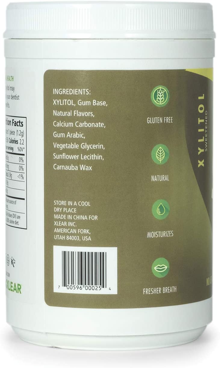 Spry Fresh Natural Xylitol Chewing Gum Dental Defense System Aspartame-Free Sugar Free Gum (Grean Te