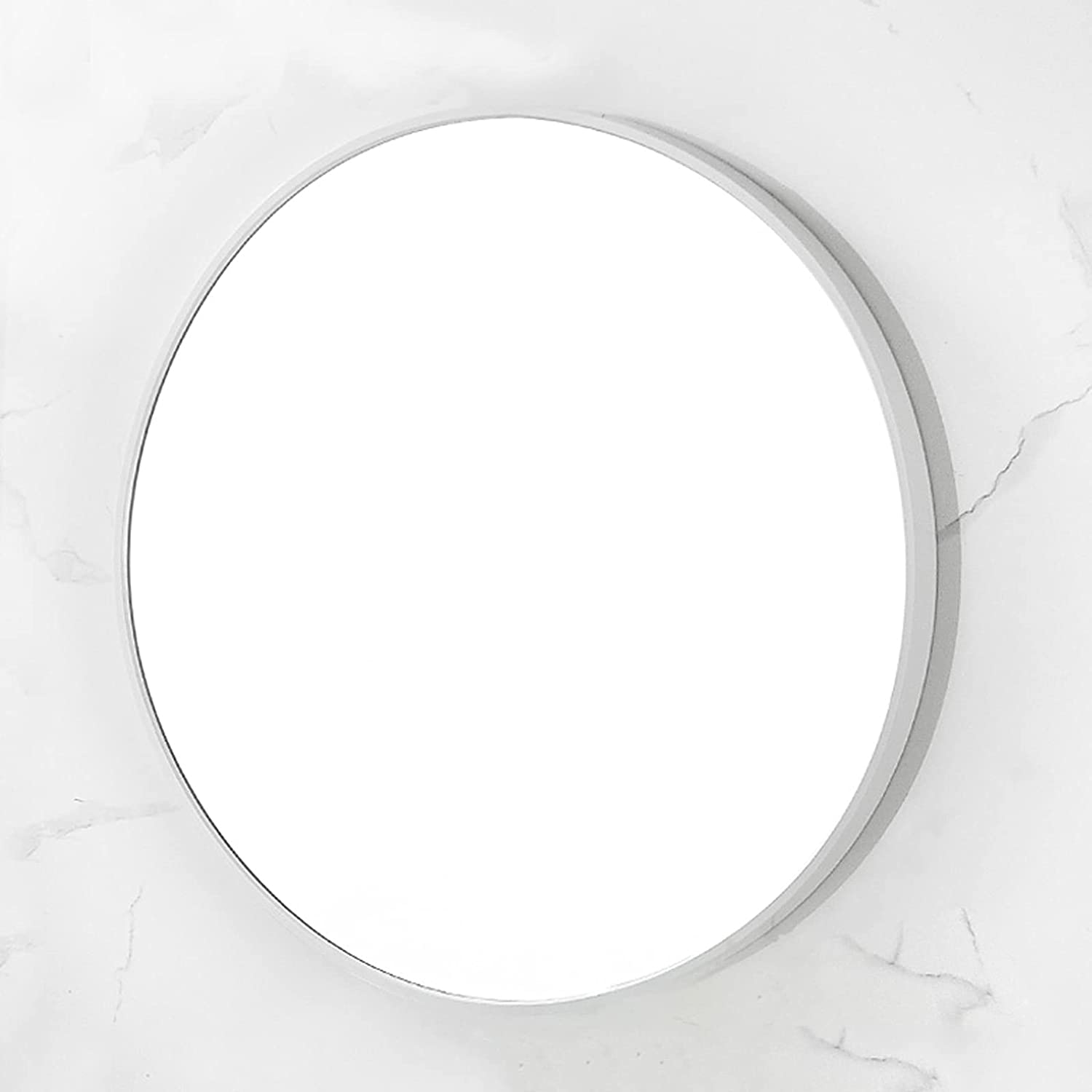 DSJGVN Round Makeup Mirror,Bathroom Mirror, Aluminum Alloy Frame Modern Wall Mounted Mirror Round Mi