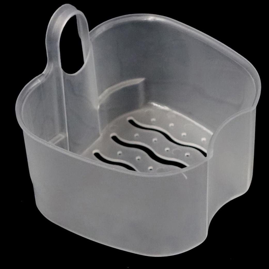 SOOTOP Denture Bath Case Cup Box Holder Storage Soak Container with Strainer Basket for Travel Home