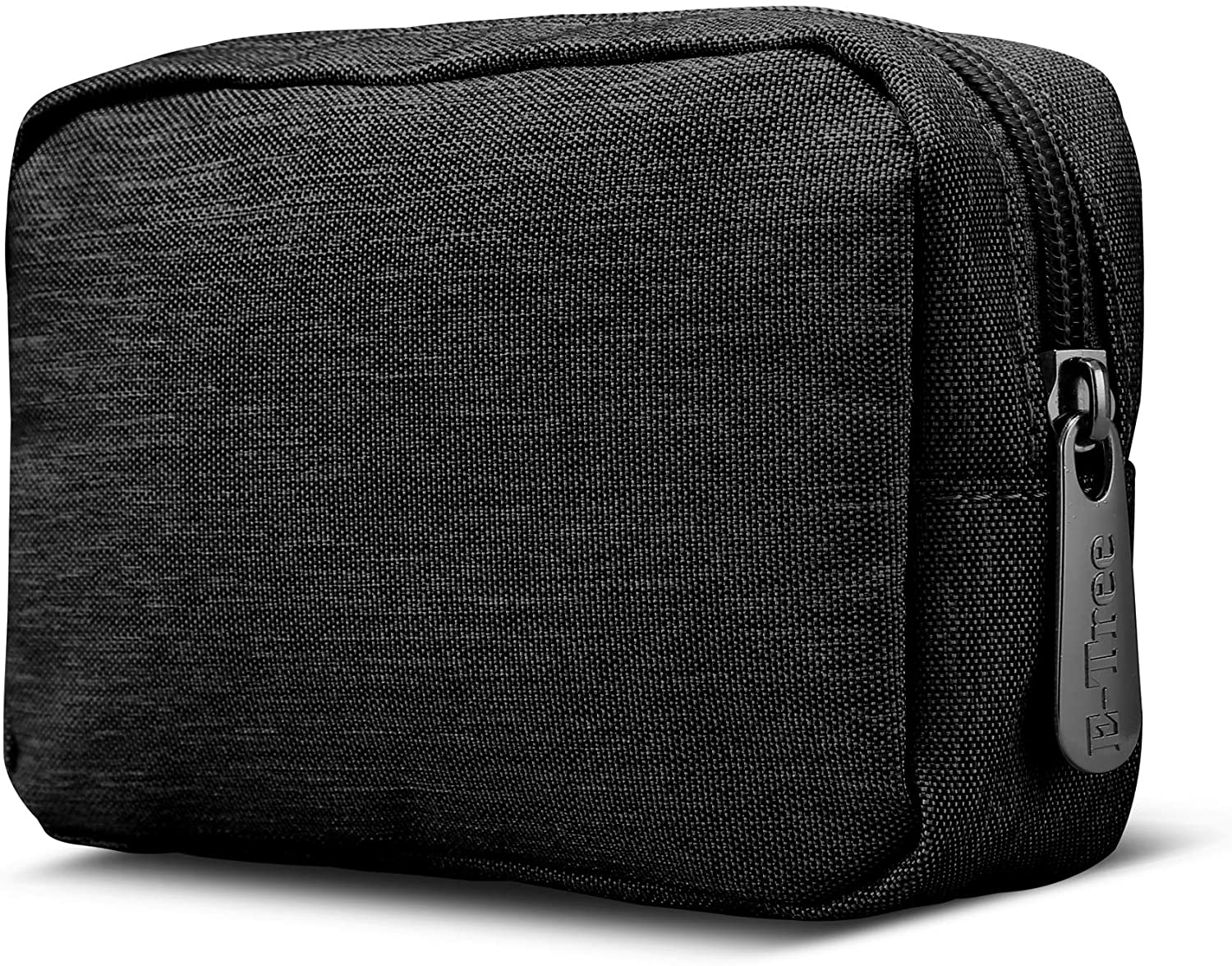 E-Tree 7 inch Canvas Zippered Small Bag, Mini Travel Makeup Carrying Case, Cosmetic Bag, Portable El