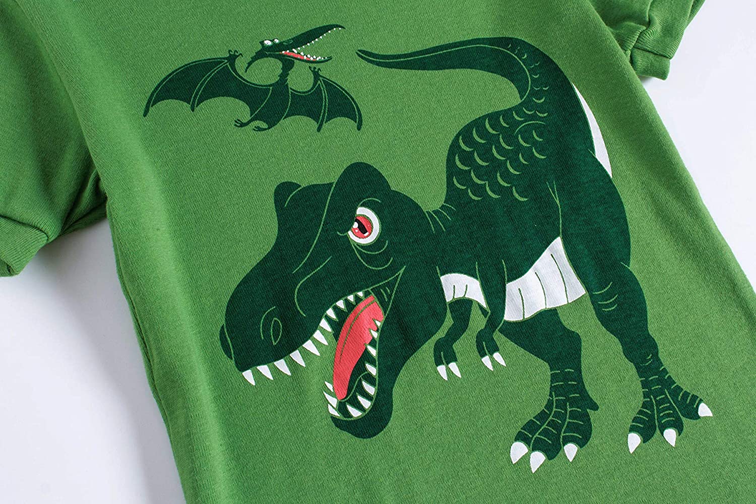 Little Boys Short Set Pajamas for Boys 100% Cotton Toddler Train Dinosaur Sleepwear Summer Clothes S