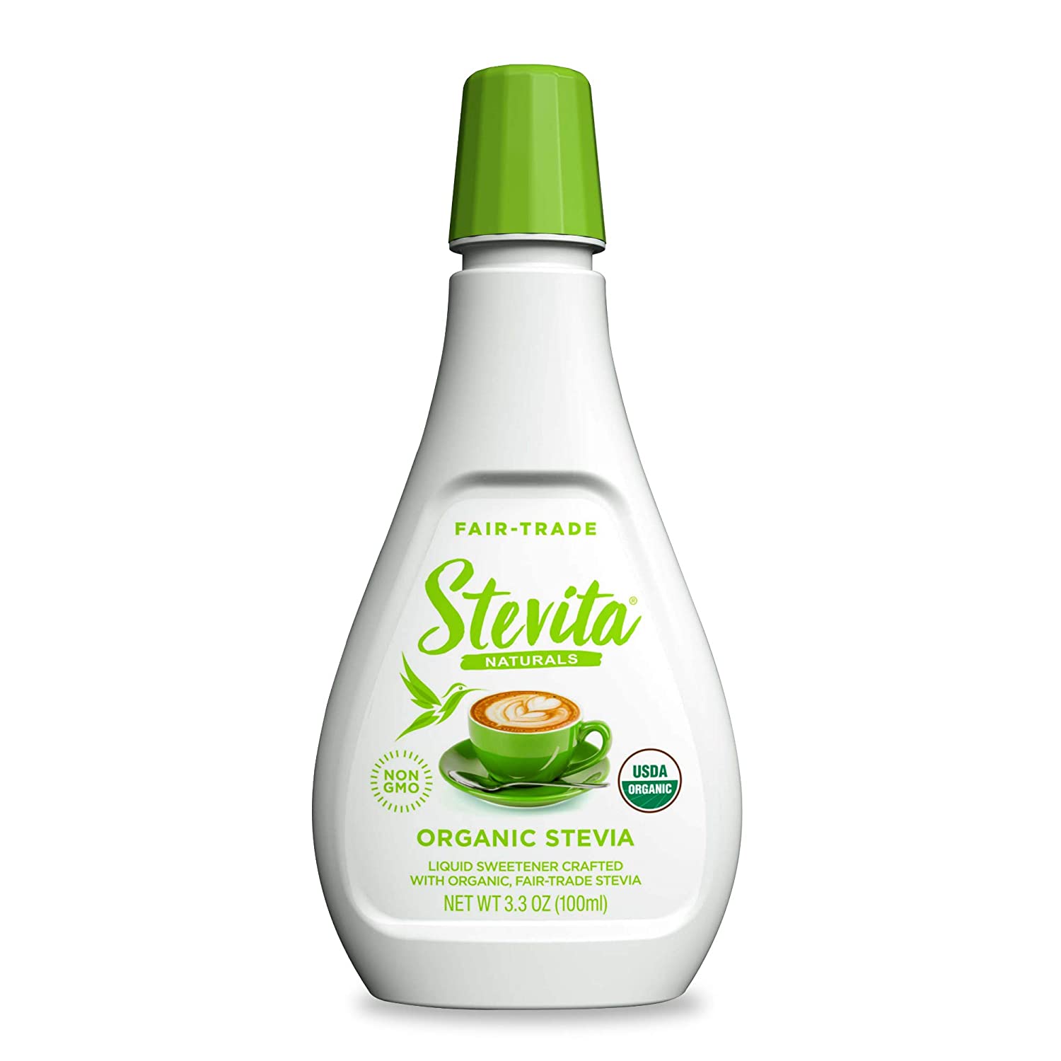 Stevita Organic Liquid Stevia - 3.3 oz - All-Natural Sweetener, Zero Calories - USDA Organic, Non-GM