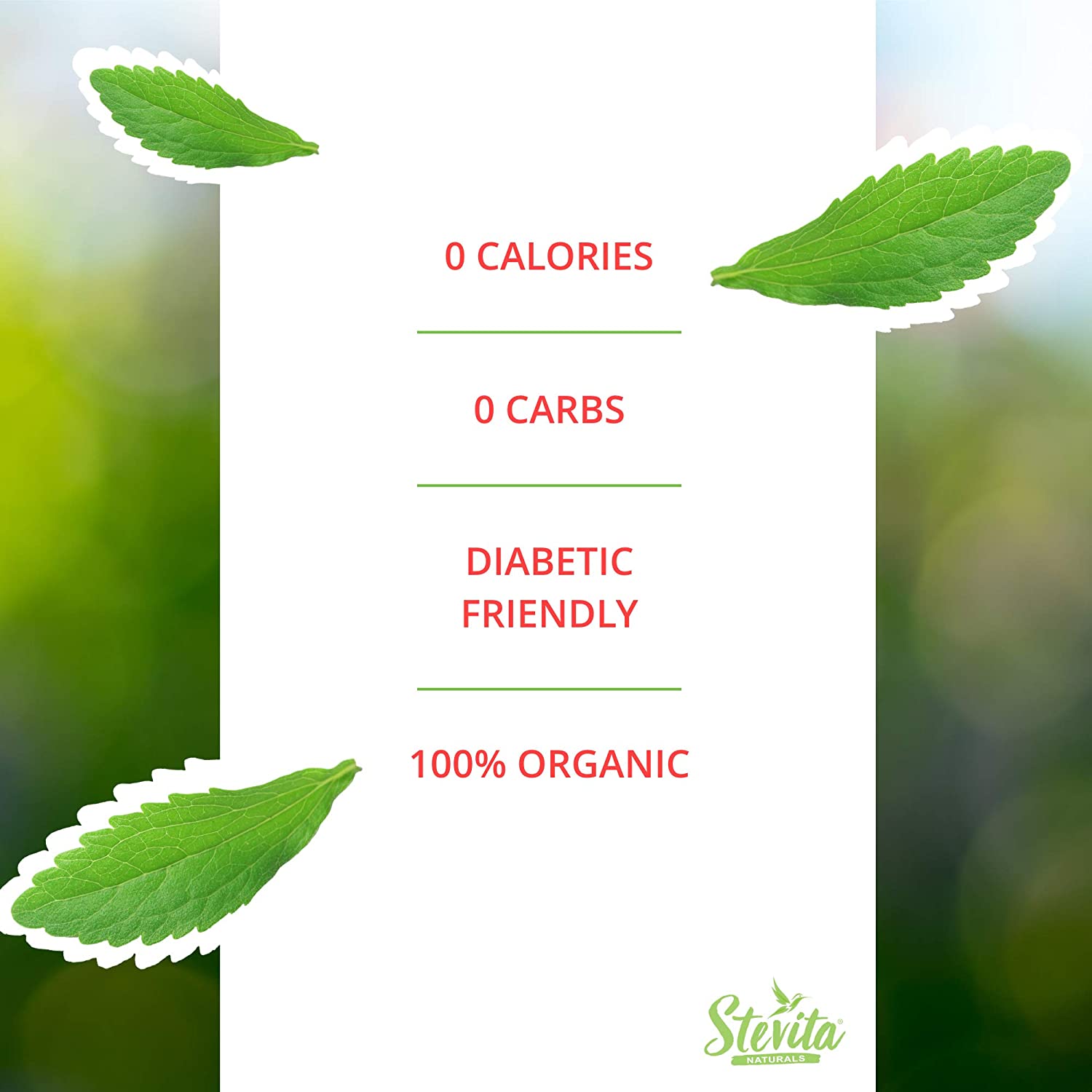 Stevita Organic Liquid Stevia - 3.3 oz - All-Natural Sweetener, Zero Calories - USDA Organic, Non-GM