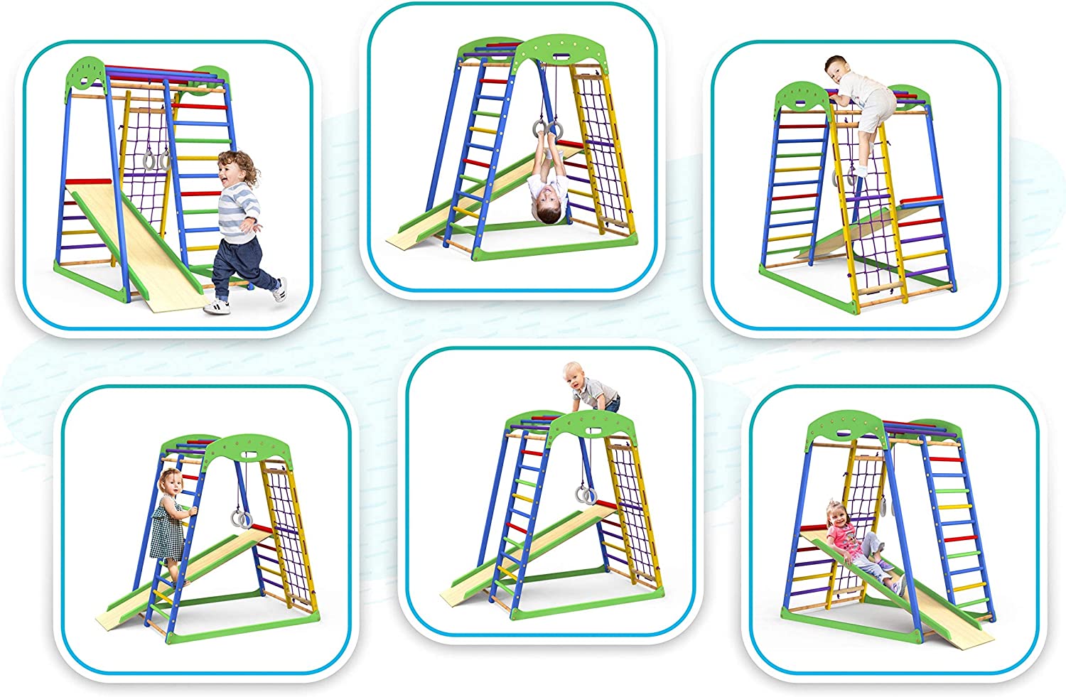 Indoor Playground Toddler Climber Slide Kids Jungle Gym Playset